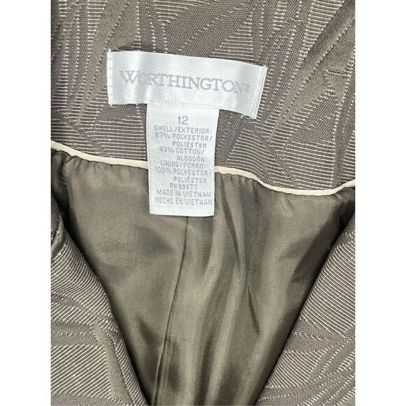 Worthington jacket.pockets.cuffs.green.lined .buttons .shoulder pads.sz 12. See. - Picture 11 of 16